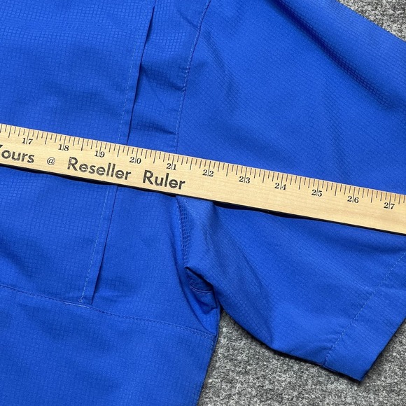 Columbia PFG Omni-Shade Shirt Mens Large Blue Short Sleeve Fishing Button Up - Picture 8 of 9